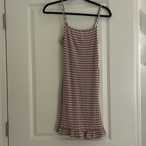 Le Lis Pink/White/Black Stripped Tank Dress